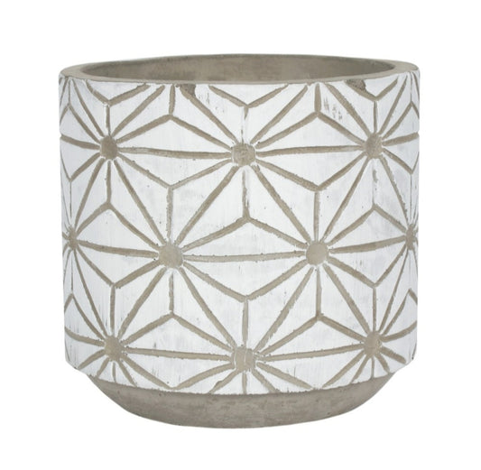 Geometric pattern pot